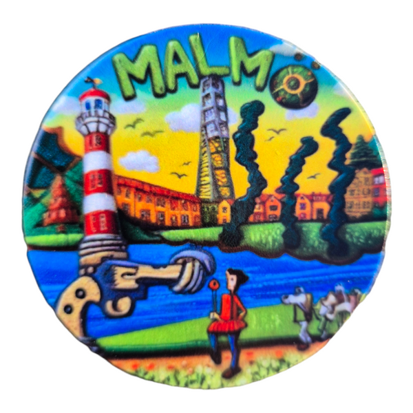 Malmö fridge magnet ilustration